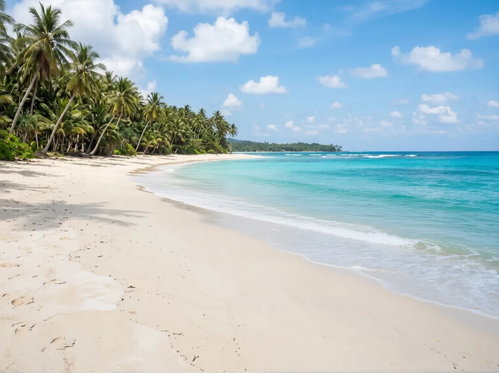 The same beach with the tourist removed